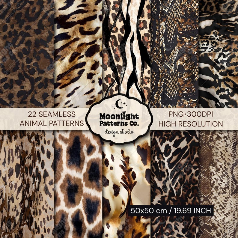 22 Animal Print Seamless Patterns
